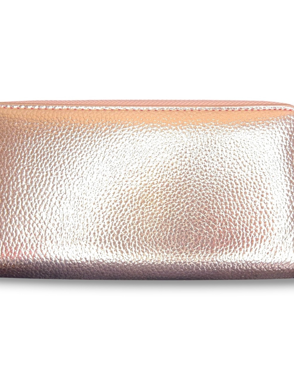 Maurices Rose Gold Faux Leather Wallet Zip Around Vegan Glam